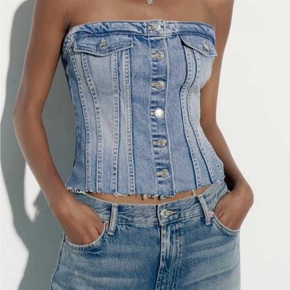 Zara denim women’s corset
